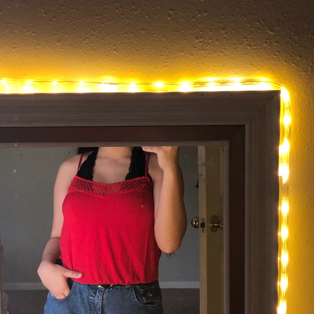 Hiatus Red Cropped Tank Top